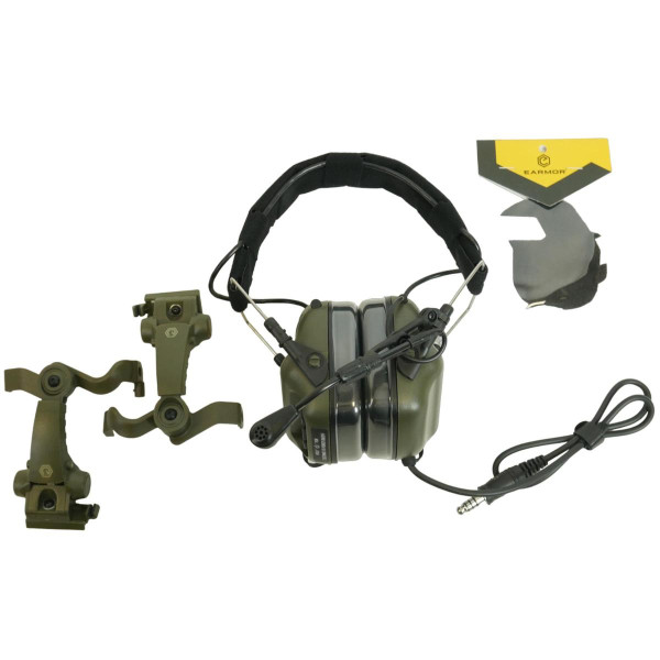 Тактические наушники Earmor M32X MOD4 с гарнитурой для шлема