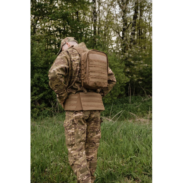 Швидкознімний штурмовий рюкзак з MOLLE ЗСУ кордура койот
