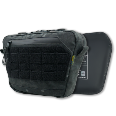 Сумка-напашник XL с баллистическим пакетом 1 класс защиты Kiborg GU Сordura Dark Multicam Сумка-напашник XL с баллистическим пакетом 1 класс защиты Kiborg GU Сordura Dark Multicam