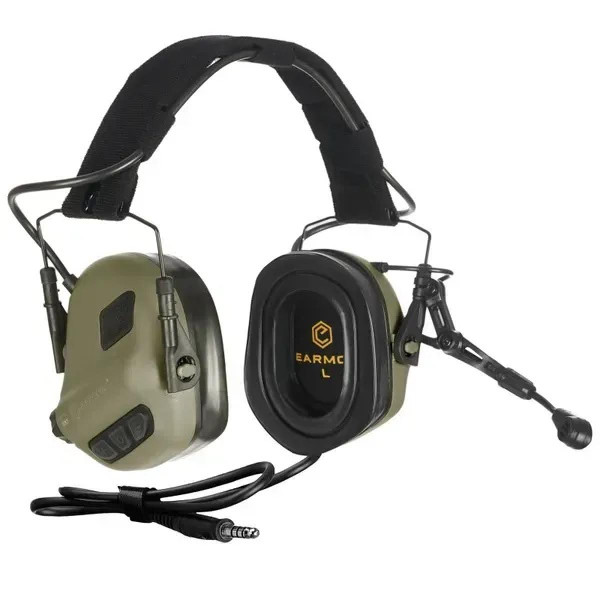 Активні навушники Opsmen Earmor M32 PLUS з гарнітурою олива