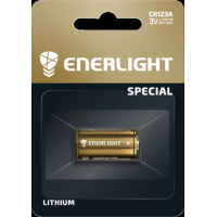 Батарейка литиевая ENERLIGHT Lithium ndustrial CR123A, 3V, bli 1