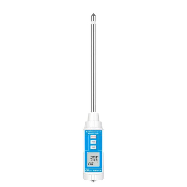 Вологомір ґрунту з термометром LUTRON PMS-716 (0–50%, 0–50°C, щуп 20 см)