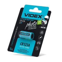Батарейка литиевая Videx CR123A 1шт BLISTER CARD