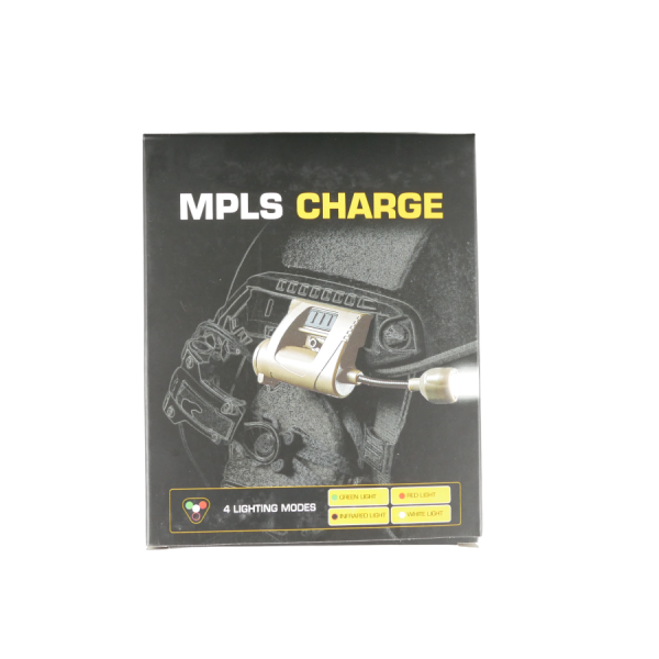Тактический фонарик на шлем с креплением MPLS CHARGE CR123A Койот