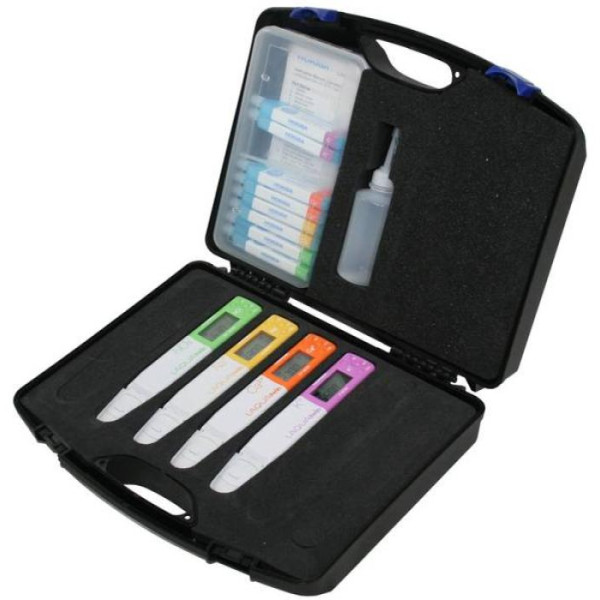 HORIBA LAQUAtwin 4M kit- Мини-лаборатория оснащена четырьмя приборами для измерения концентрации ионов натрия, концентрации ионов калия, концентрации нитрат-ионов, концентрации ионов кальция