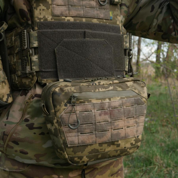 Сумка-напашник XL с баллистическим пакетом 1 класс защиты Kiborg GU Сordura Pixel
