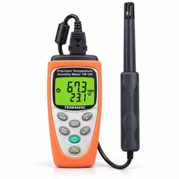 Прецизійний термогігрометр-логер з точкою роси (±1 %RH, USB) Tenmars TM-184