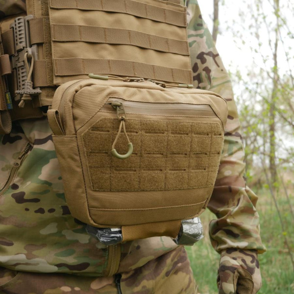 Сумка-напашник XL с баллистическим пакетом 1 класс защиты Kiborg GU Сordura Coyote
