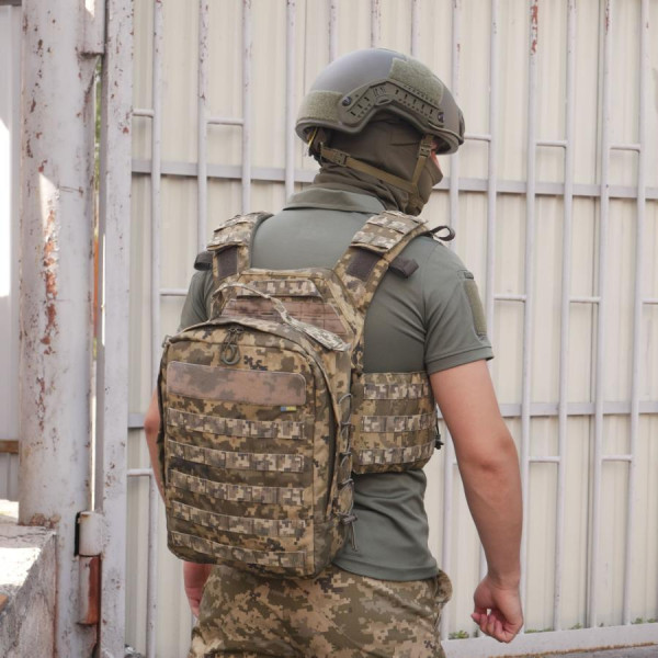 Быстросъемный штурмовой рюкзак с MOLLE  ВСУ кордура пиксель