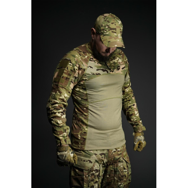 Тактическая боевая рубашка UBACS Tactical Series Long Sleeve с усиленными рукавами и велкропанелями