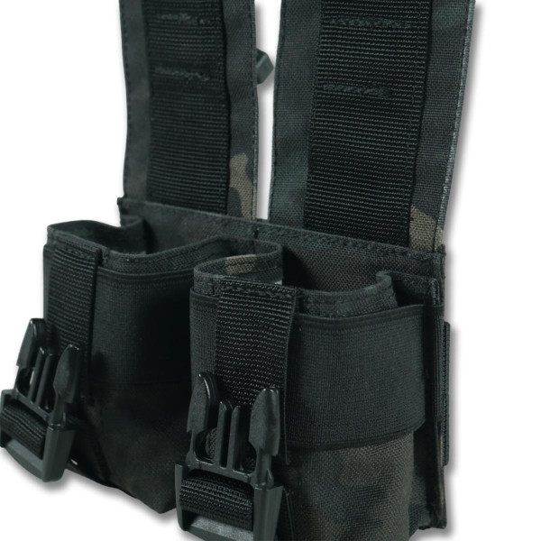 Военный подсумок под 2 гранаты GU Double Mag Pouch (Черный мультикам)
