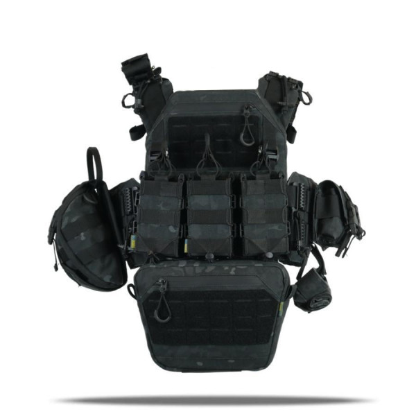 Плитоноска Kiborg GU gen.2+8 подсумков черный мультикам