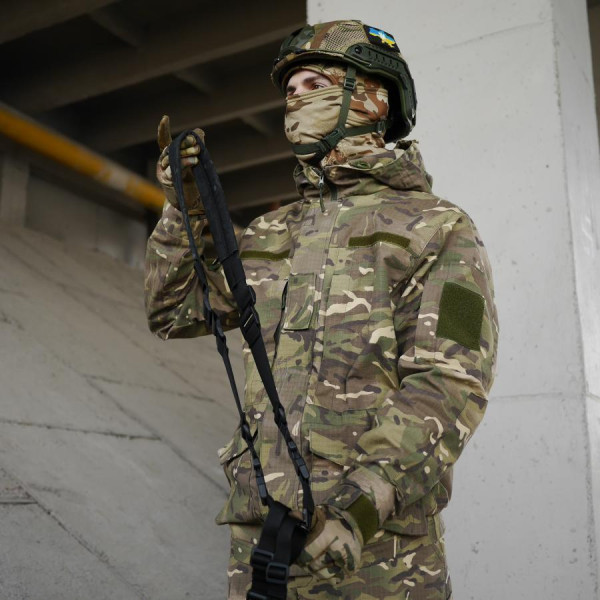 Ремень оружейный двухточечный для АК,РПК Dark Multicam