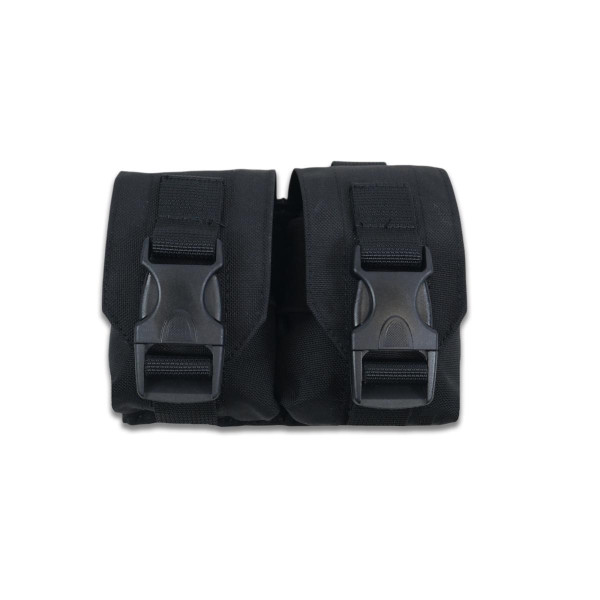Военный подсумок под 2 гранаты GU Double Mag Pouch (Черный)