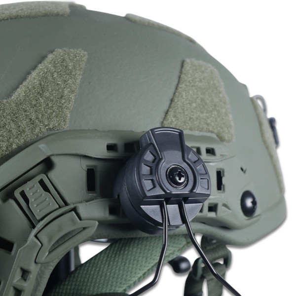 Тактические наушники EARMOR M32Н олива с креплением