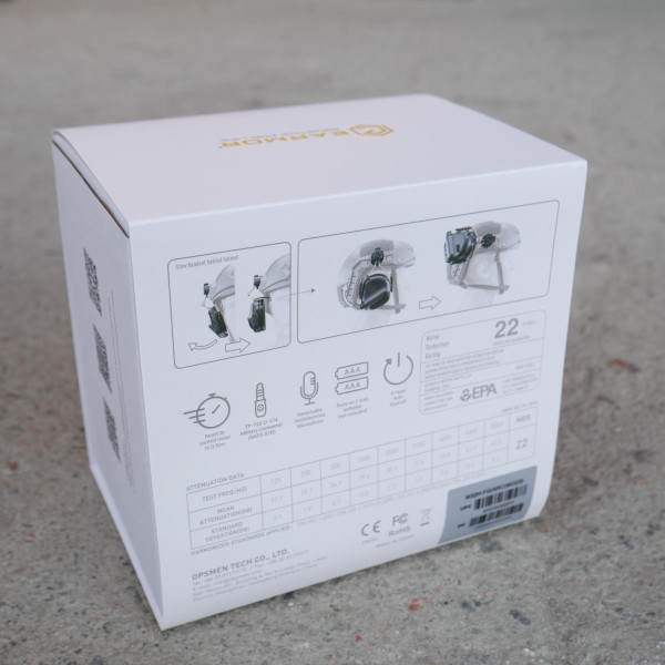 Тактические наушники EARMOR M32Н олива с креплением