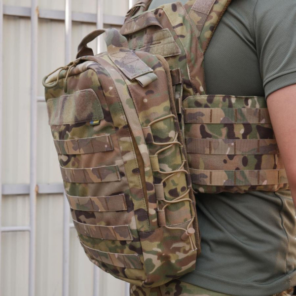 Быстросъемный штурмовой рюкзак с MOLLE ВСУ кордура мультикам